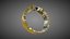 Contemporary designed ring with morion stone