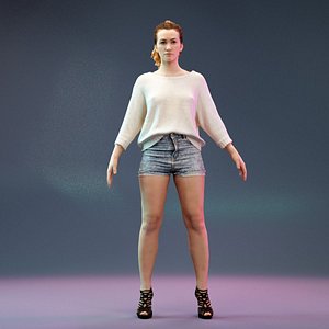 girl human woman 3D model