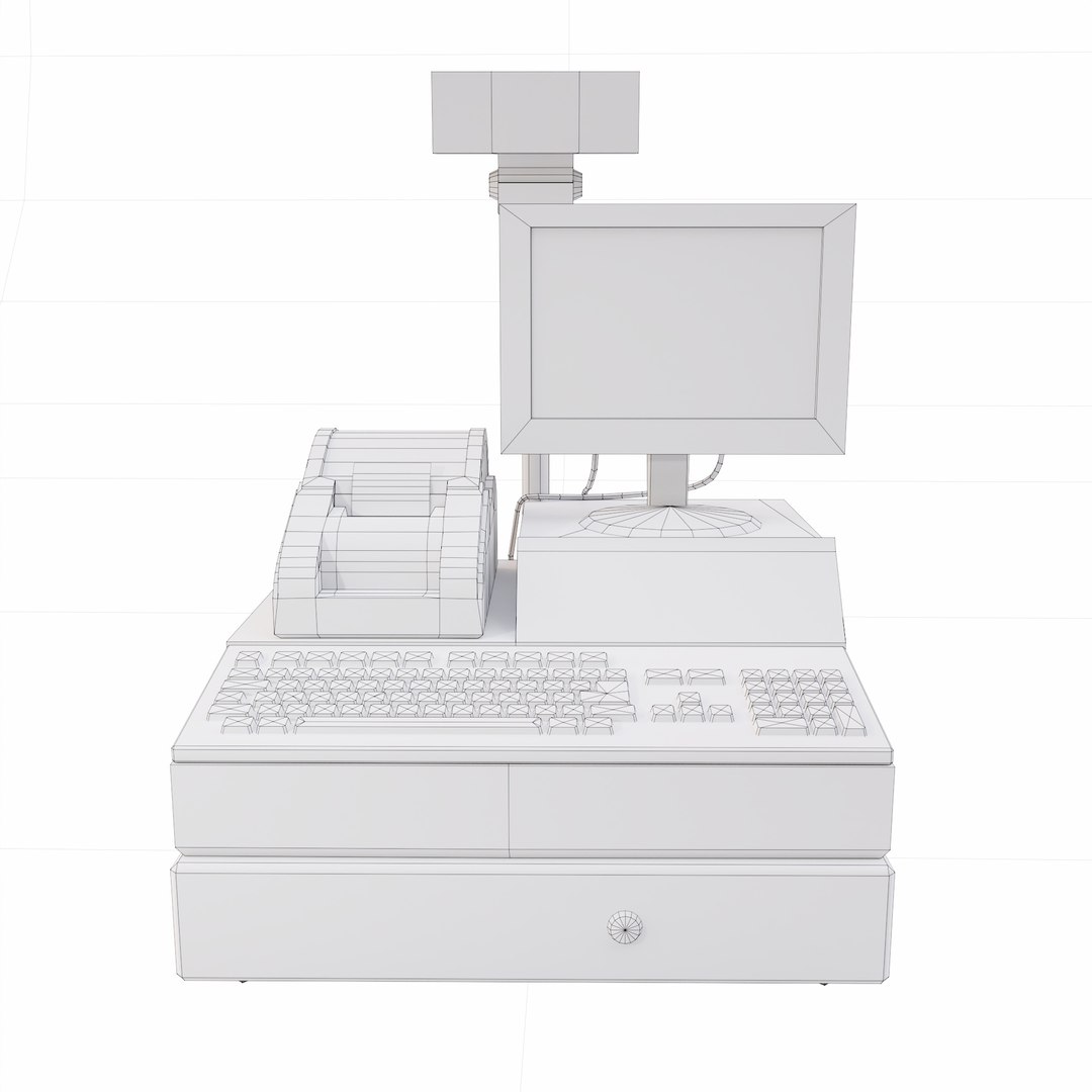 3D Cash Counter Billing Machine 3d Model - TurboSquid 2410600