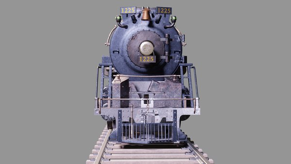 3D Pere Marquette 1225 locomotive train - TurboSquid 1717357