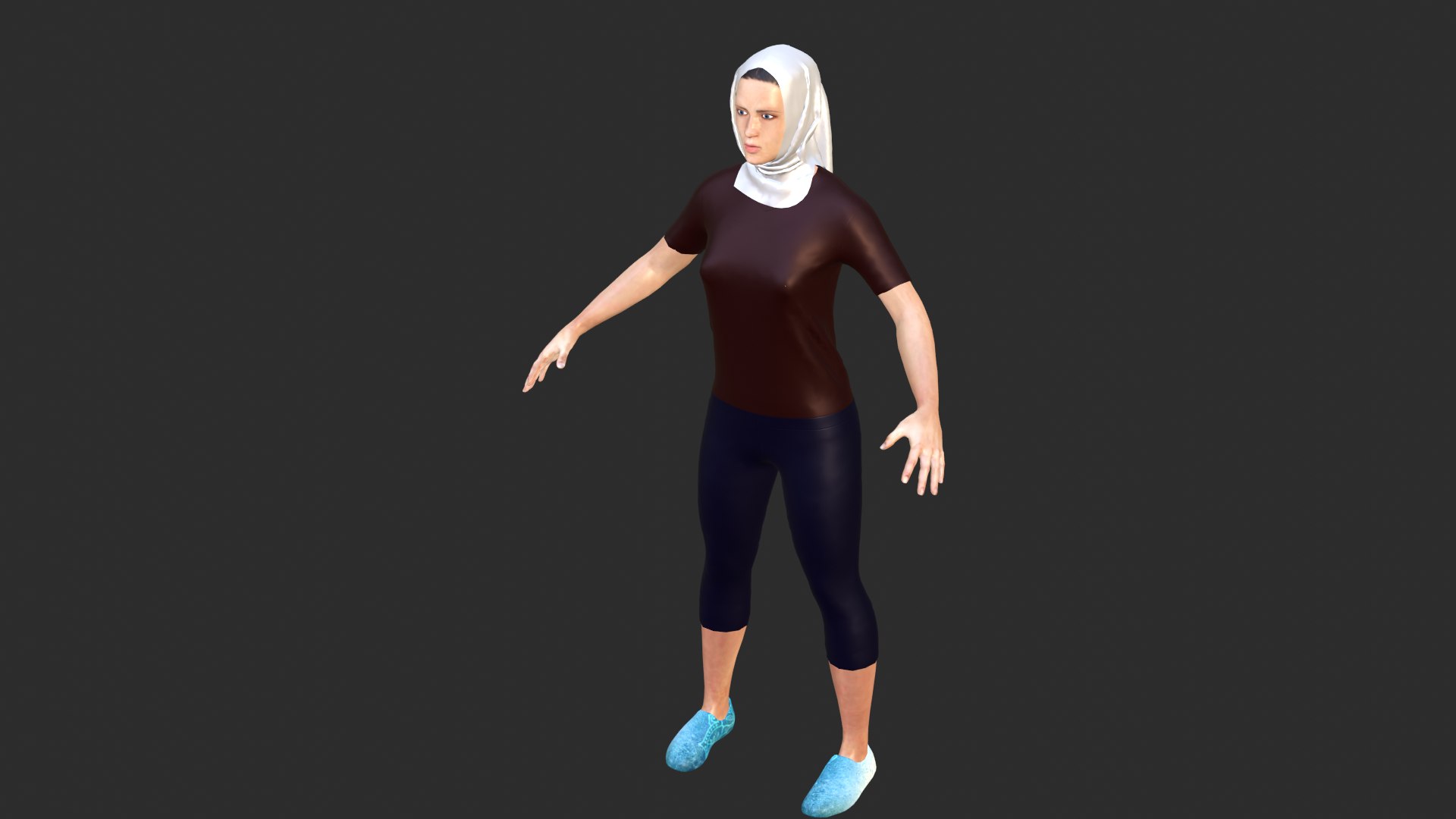 Hijab Woman 3D model https://p.turbosquid.com/ts-thumb/Ql/BOKFRi/EW/6/png/1652692493/1920x1080/fit_q87/448ed97996ec0108a7ccce1d4357910429518423/6.jpg