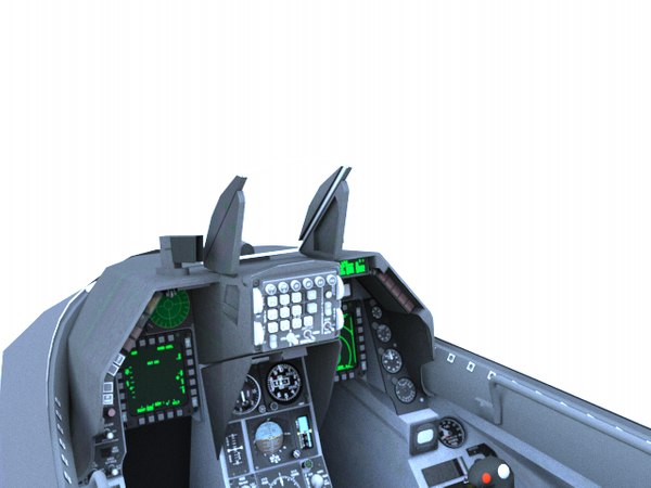 F16コックピット3Dモデル -