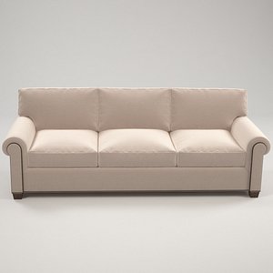 classic white sofa 3D