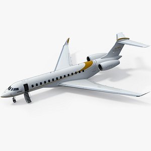 Bombardier Global 7500 Rigged Largest Business Jet 3D model