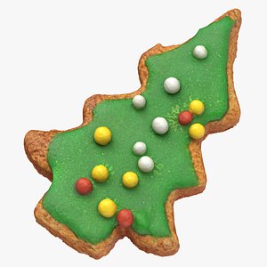 Christmas Tree Gingerbread Cookie 02