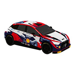 3D model Hybrid Rally Car