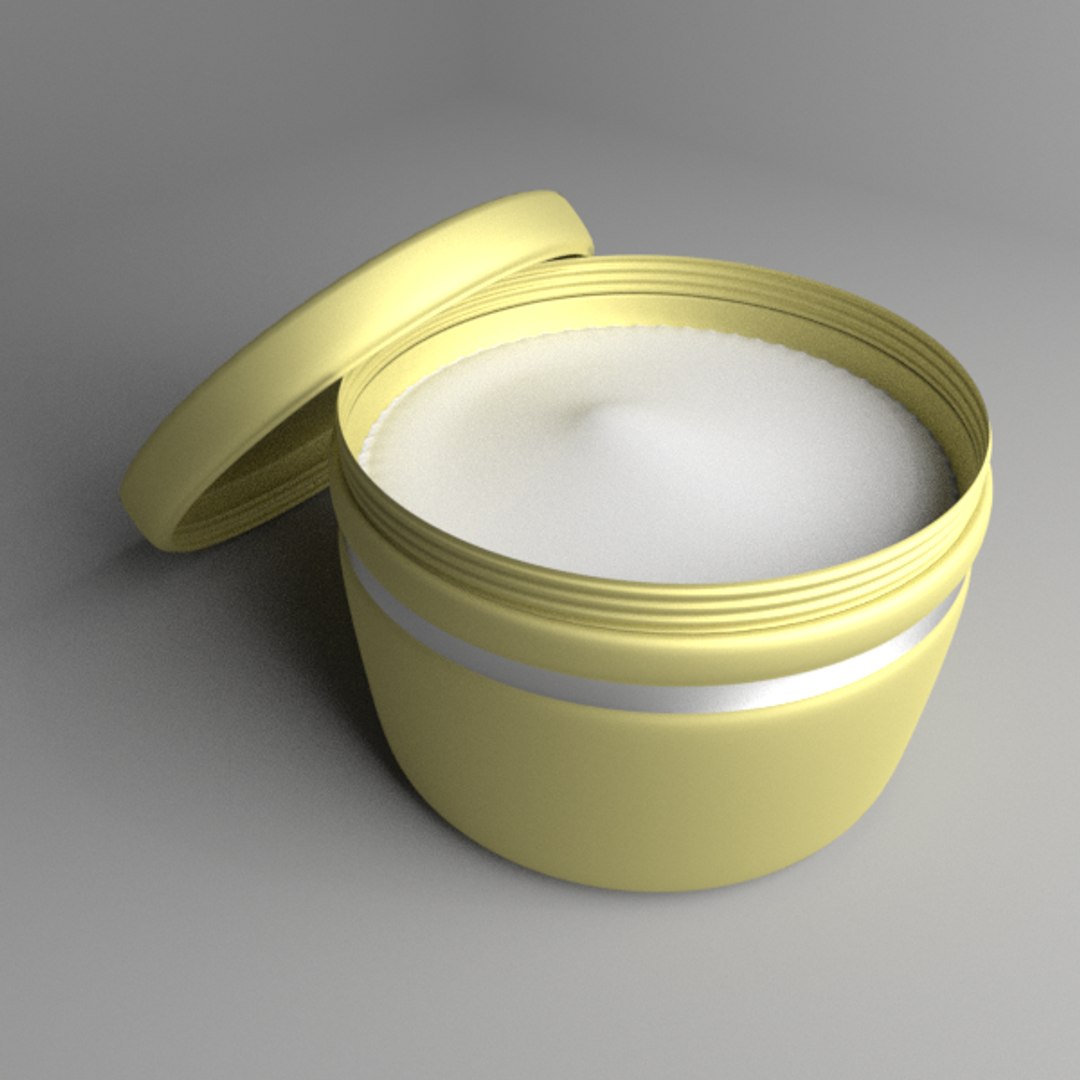 Cream Container 2 Model TurboSquid 1543499