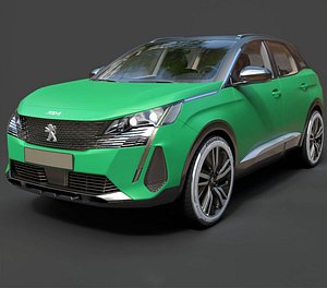 Peugeot 3008 Compact Crossover - High-Poly 3D Model