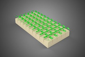 STONEWOOL ROCKWOOL POLYURETHANE HORTICULTURAL FOAM SPONGE PLANT 3D model