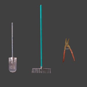 old garden tools model