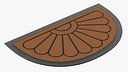 Brown Arched Door Mat Fur