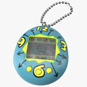 Retro Tamagotchi Bandai Yellow-Blue