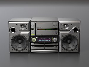 pioneer casette cd player 3d model