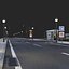 асфальтированная дорога и остановка