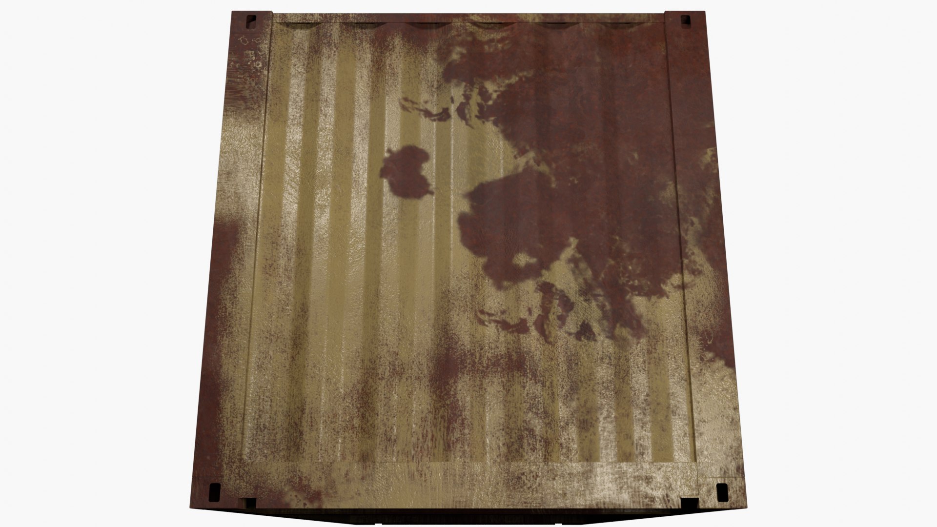 Container Yellow New Soft-Damaged Rusty Clean-Logo 3D model ...