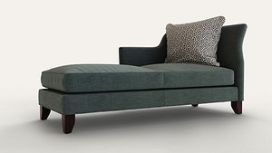 3d baker furniture sensei chaise lounge model