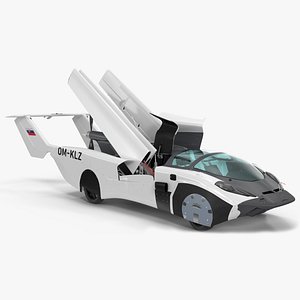 3D AirCar Rigged for Maya model