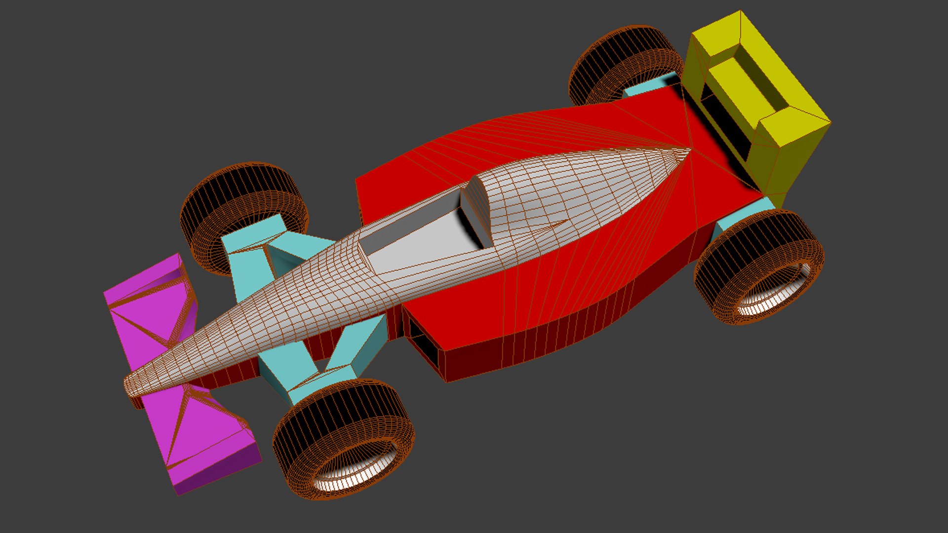 3D Model Cartoon Formula Car 3D Game Ready Model Optimized For Games ...