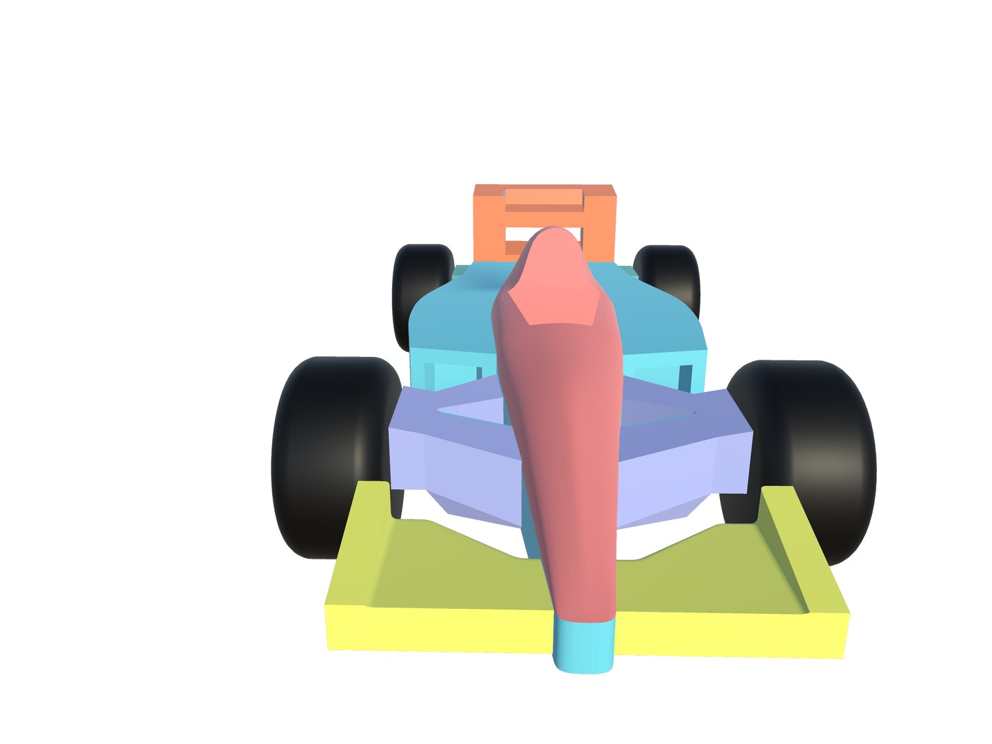 3D Model Cartoon Formula Car 3D Game Ready Model Optimized For Games ...
