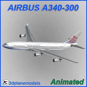 airbus a340-300 3d max