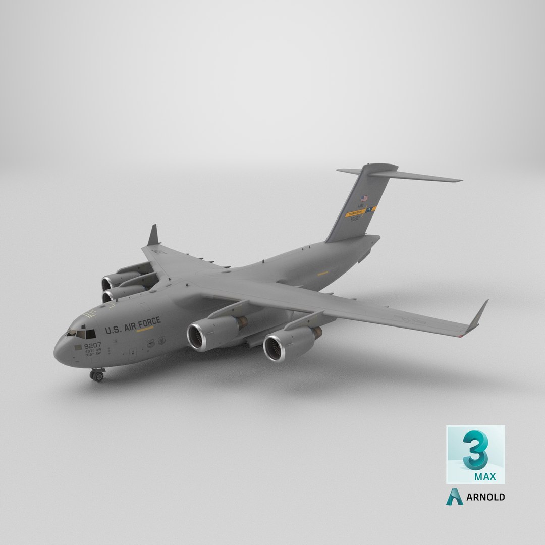 USAF Boeing C17 SC 3D model https://p.turbosquid.com/ts-thumb/Qm/4HsSdi/K1/stemcell_max_arnold_render/png/1726775763/1920x1080/fit_q87/b70e9b481926a08e5c9edcf93f9ad1e161709362/stemcell_max_arnold_render.jpg