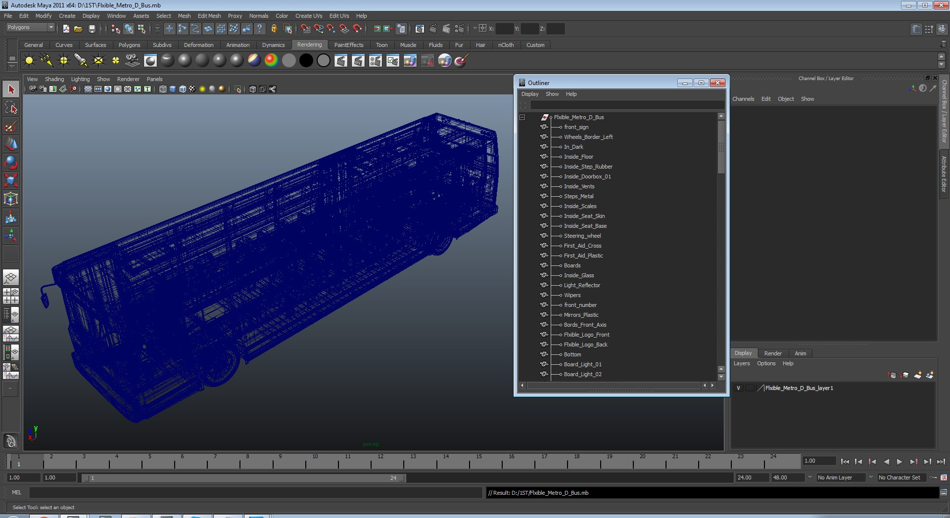 Flxible Metro D Bus 3D model preview
