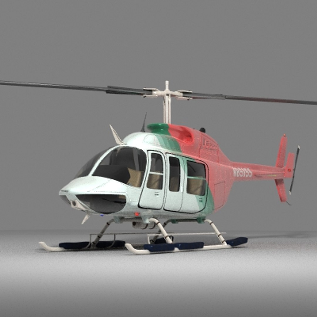 jet ranger helicopter 3d lwo