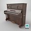 Pianoforte verticale in legno scuro