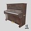 Pianoforte verticale in legno scuro