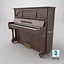 Pianoforte verticale in legno scuro