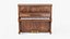 Pianoforte verticale in legno scuro
