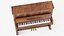 Pianoforte verticale in legno scuro