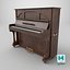 Pianoforte verticale in legno scuro