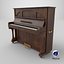 Pianoforte verticale in legno scuro