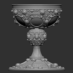 historic jewel-encrusted Chalice of Saint Remi 3D model