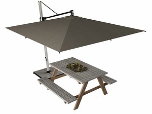 3d picnic table model