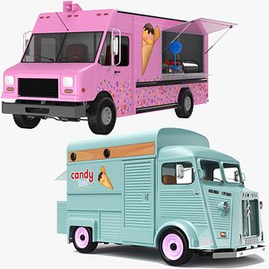 3D model food trucks candy