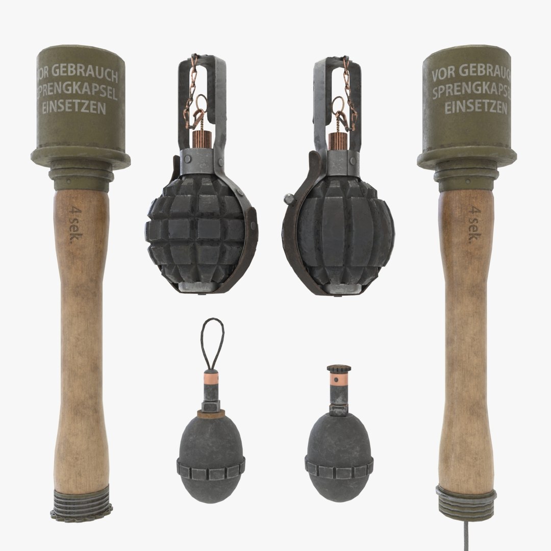 3D First WW grenades https://p.turbosquid.com/ts-thumb/Qm/NxIKPf/6S/granades_1ww_1200x1200/jpg/1781644793/1920x1080/fit_q87/93d23b695775d30b9e323f9cdd548557660c8da2/granades_1ww_1200x1200.jpg
