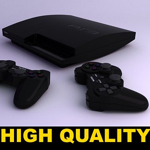 sony ps3 console 3d model
