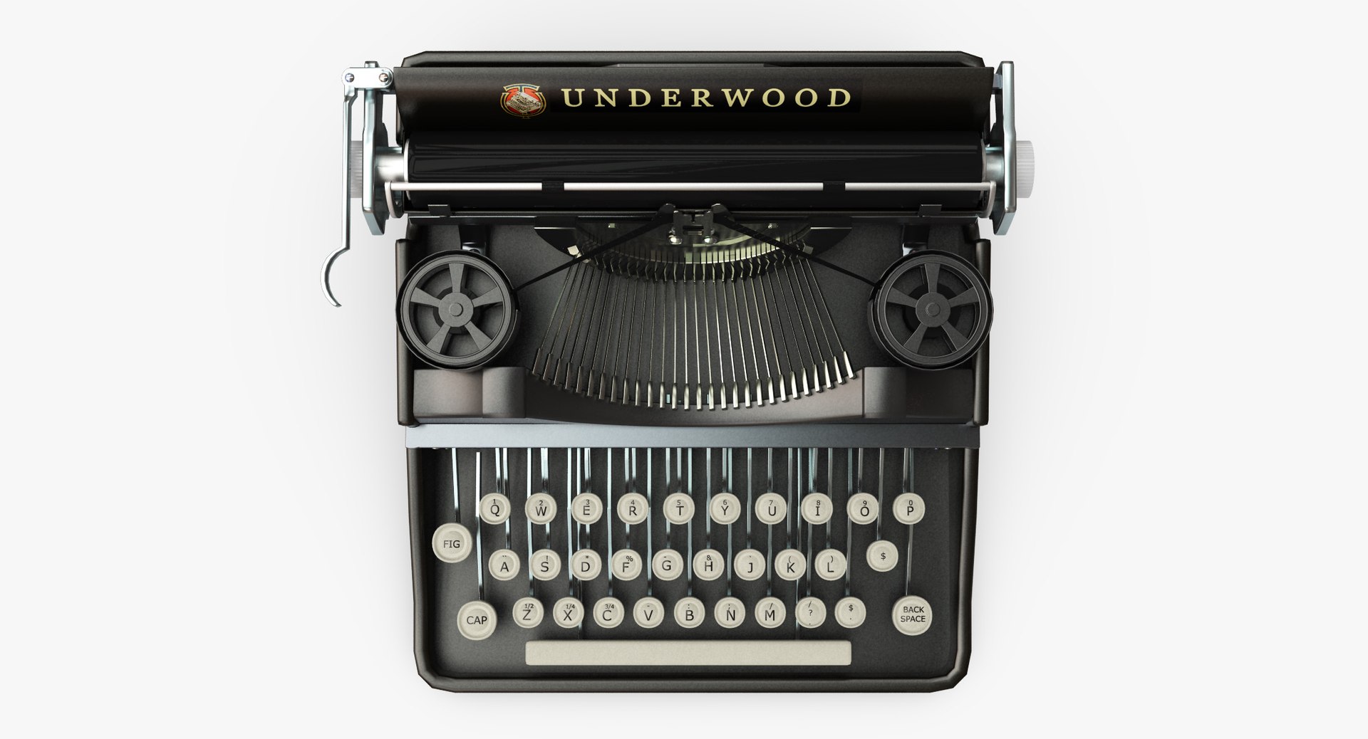 Typewriter Underwood Bank Portable Model TurboSquid 1237139