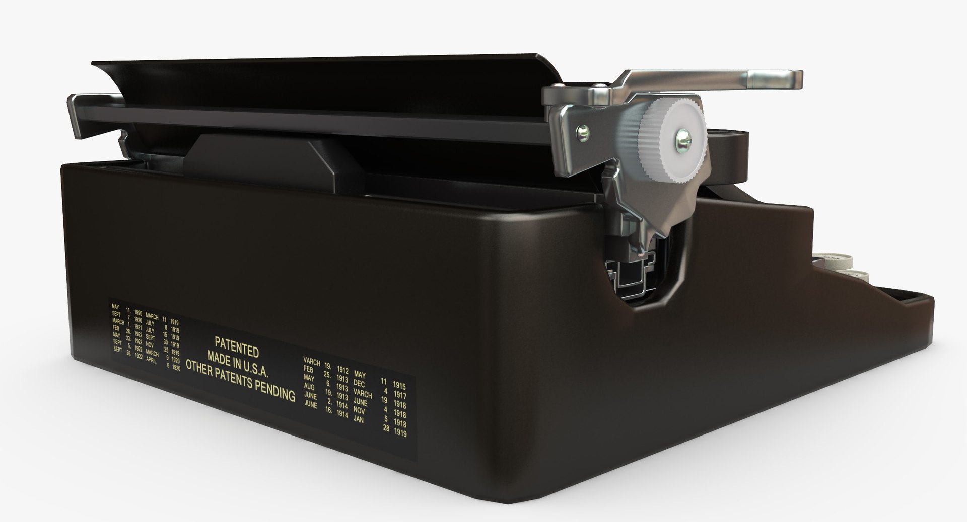 Typewriter Underwood Bank Portable Model TurboSquid 1237139