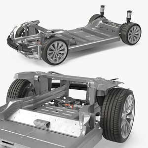 Tesla Model X Skateboard Chassis 3D