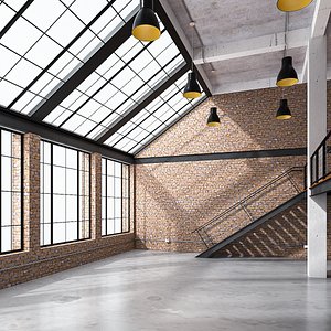 Industrial loft and office space 8 3D