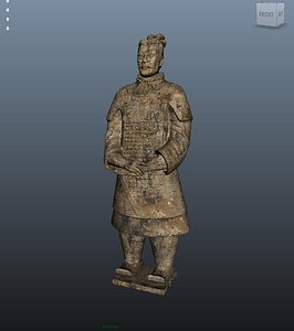 warriors terracotta chinese statue 3d x