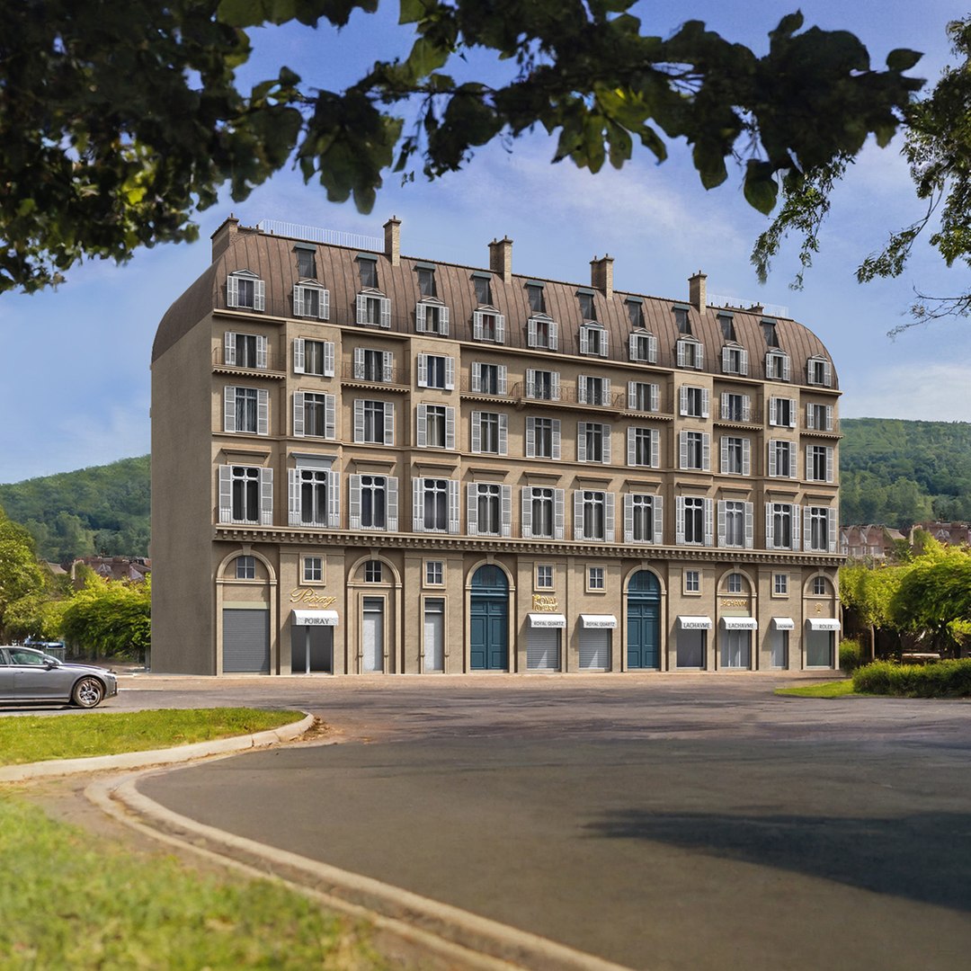 Traditional Historical Building 3D model preview