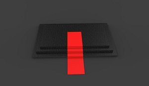 Pedestal stair carpet 3D model
