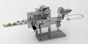 Cable feeding and cutting mechanism 3D model