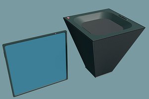 Square tablet and music speaker 3D model