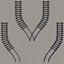 Low Polygon Railroad Track Collection