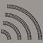 Low Polygon Railroad Track Collection